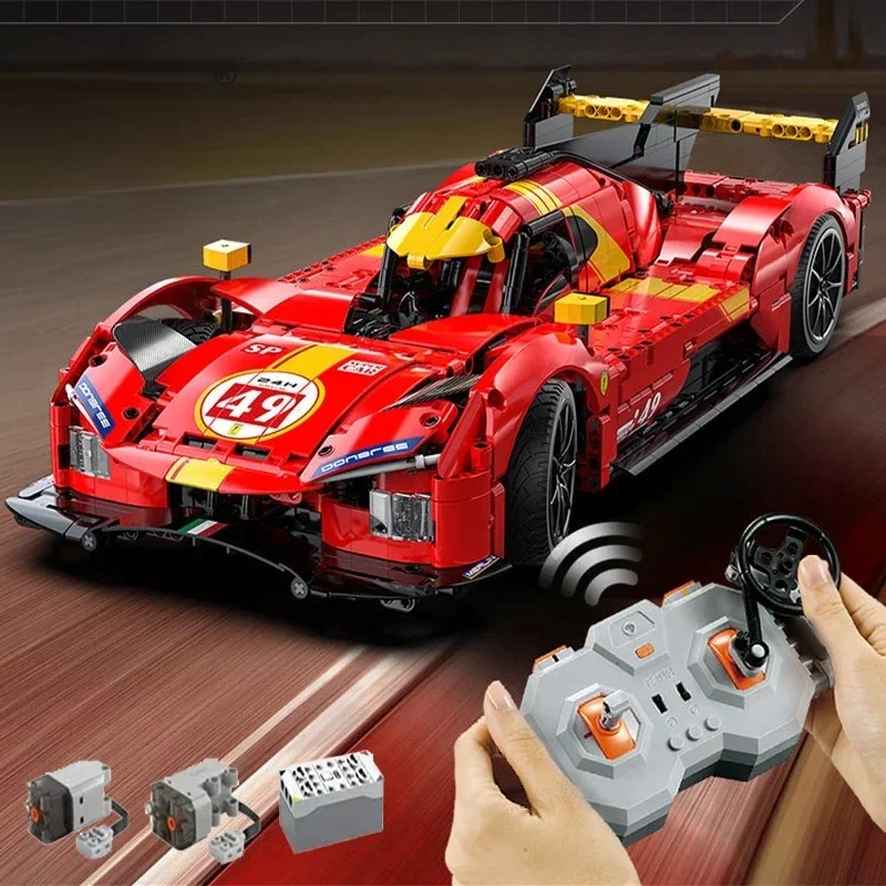 1518 Stuks 1:10 Cada MOC Stad Afstandsbediening Vlam Racewagen Model Bouwstenen RC V6 Sportvoertuig Bricks Speelgoed Festival geschenken - afbeelding 2