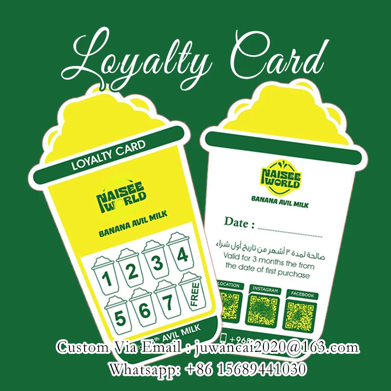 

Custom Die Cut Shaped Cards Coffe Loyalty Cards Design and Printing Unique heart shaped Cards and Car Shaped Personalized Cards