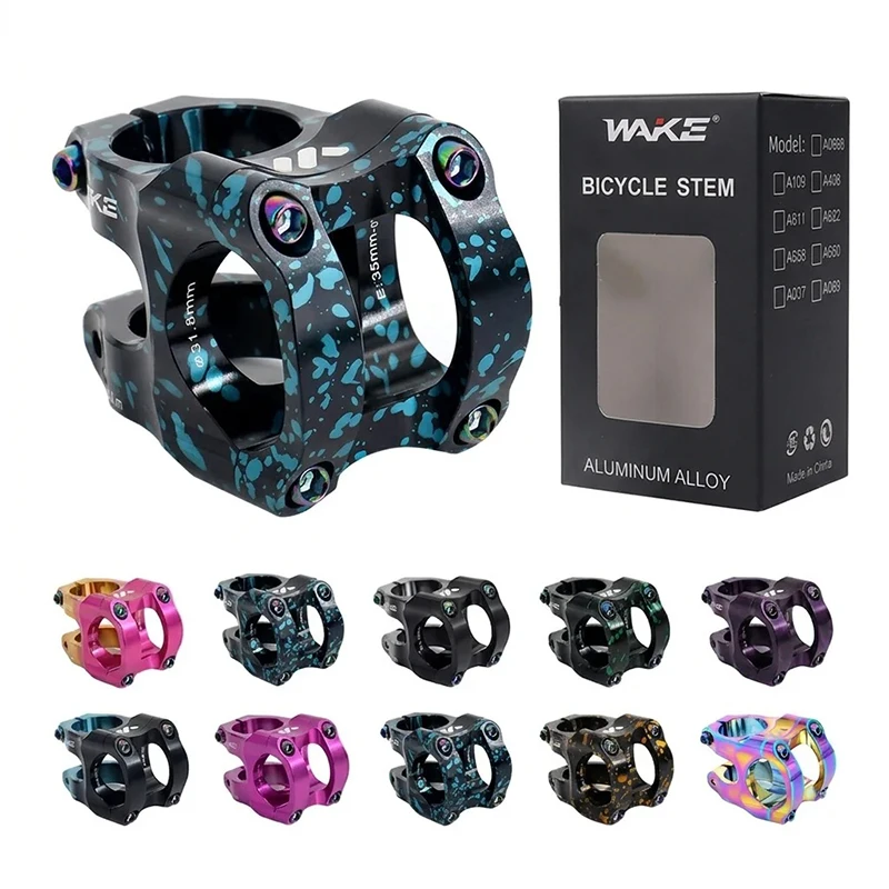 WAKE Lenkervorbau Kurzer Vorbau CNC Aluminiumlegierung MTB Vorbau Power Short Bike Bridge Ultraleichter Vorbau Riser Fahrradlenkerhalterung