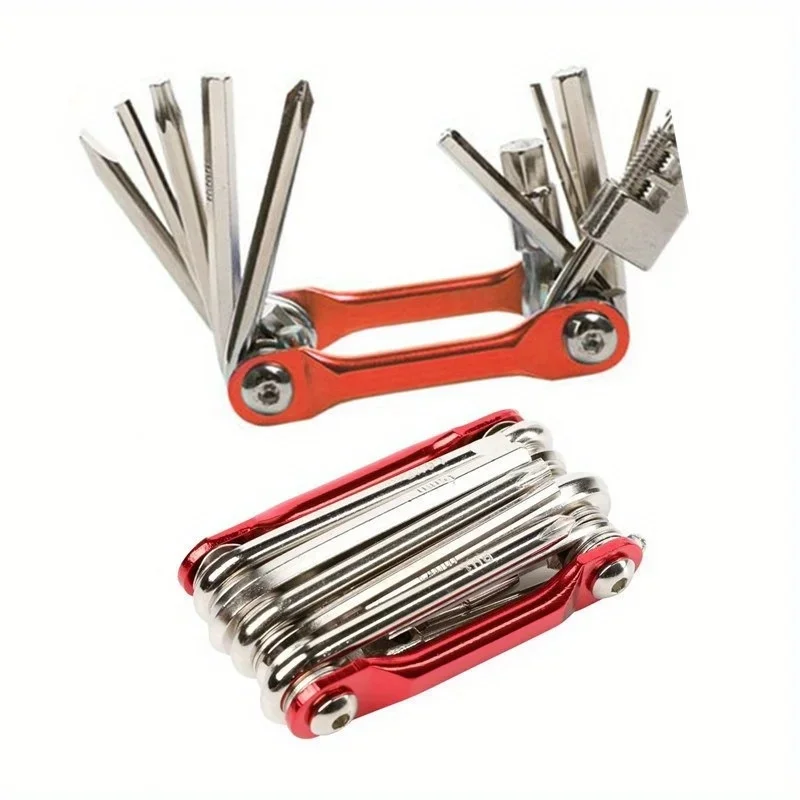 AliExpress NONE Bike Multi-11-in-1 Tool Mini Multitool Kit - Lightweight Stainless Steel Tool Wrench Screwdriver Chain Hexagon Wheel Spoke