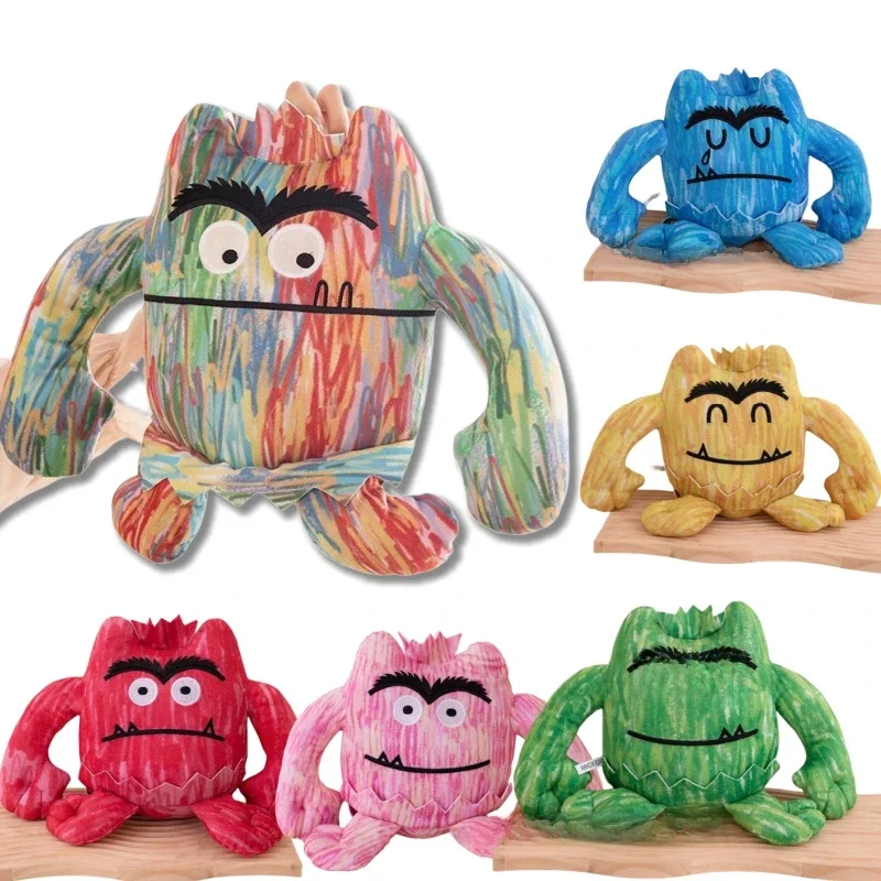 15/25Cm 7 Stuks Kawaii Kleurrijke Monster Pluche Pop Met Uitdrukking Monster Plushie Knuffel Voor Jongens En Meisjes Verjaardagscadeaus - afbeelding 2