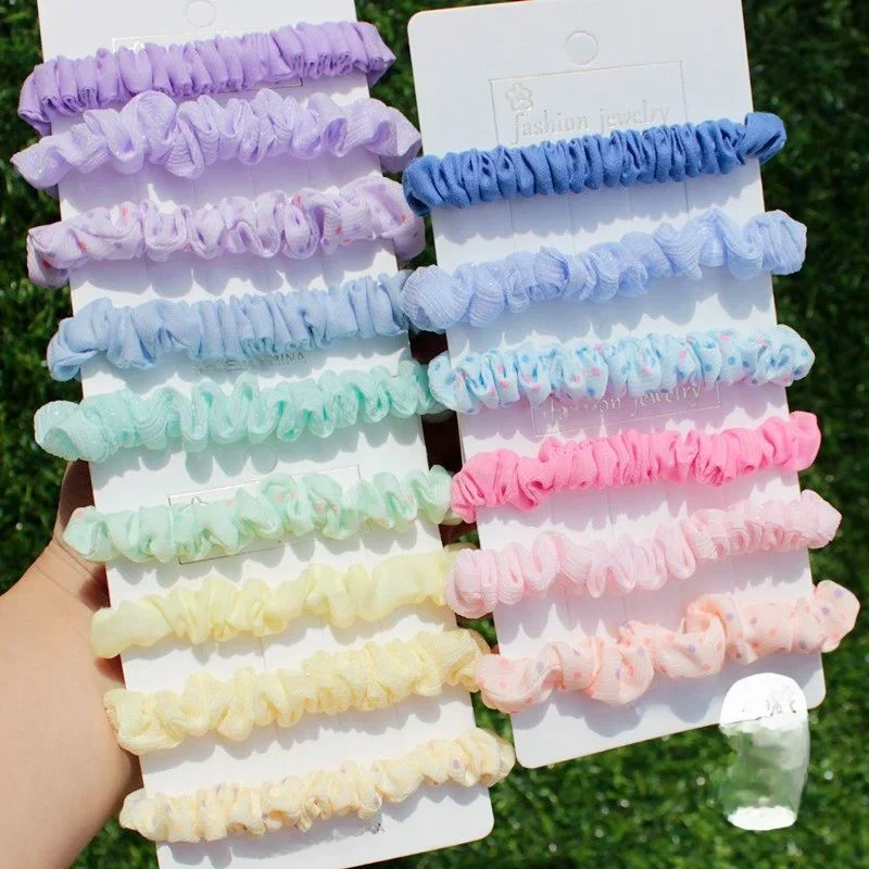 Étudiants enfants femmes filles Simple basique élastique bandes de cheveux bandeau en Nylon élastique bandeau de cheveux chapeaux cheveux accessoires cadeau