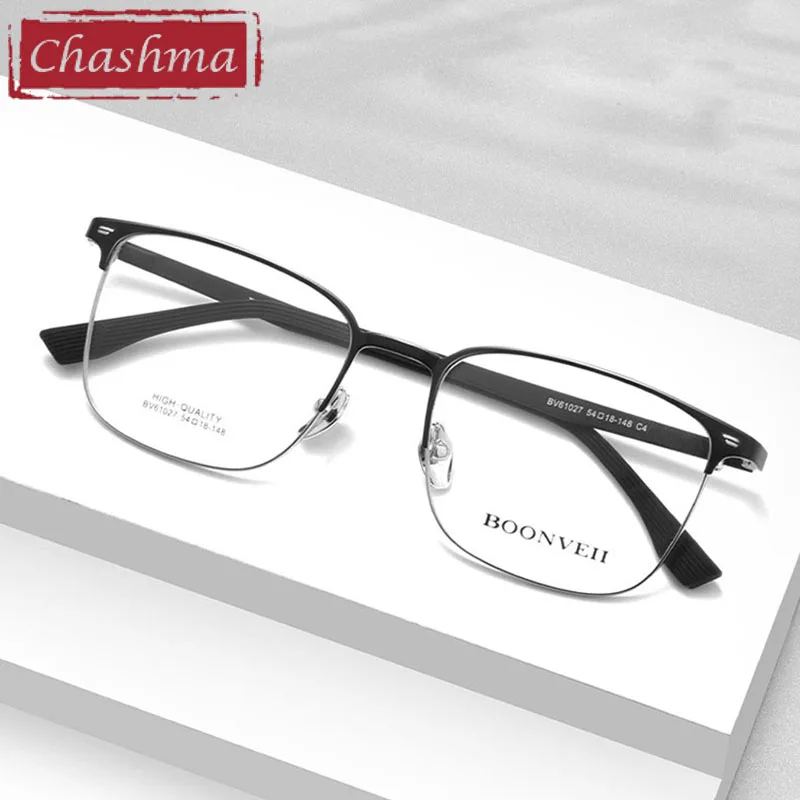 Chashma Prescription Glasses Men Optical Eyewear Alloy Flexible Women Eyeglasses Frames for Progressive Spectacles Recipe Lenses
