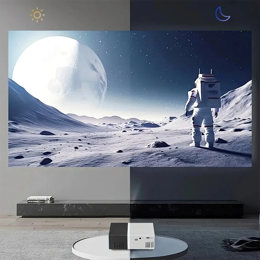 Mini proyector portátil LED, proyector doméstico, proyector de video compatible con teléfonos, proyector de video para cine en casa con