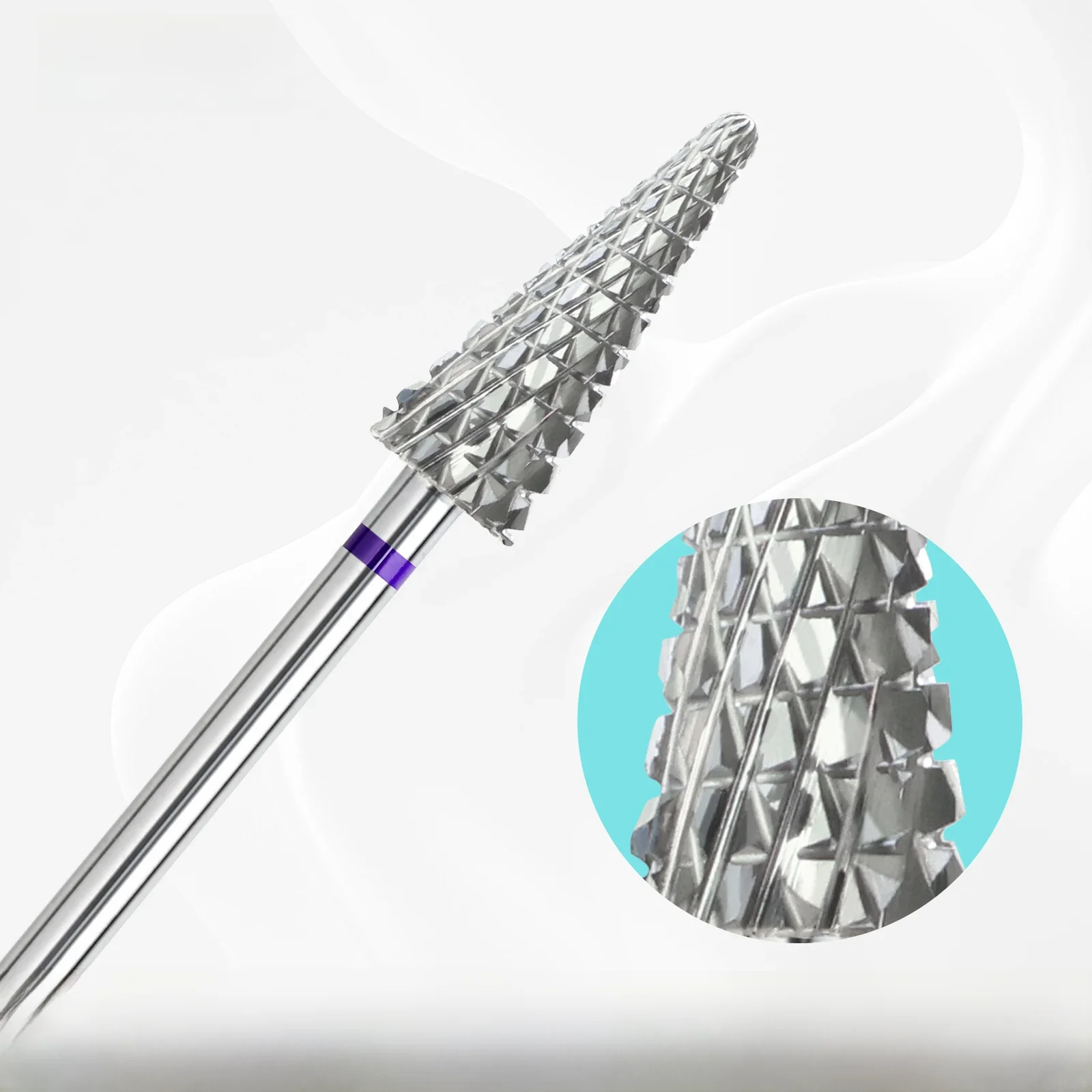 HYTOOS forets à ongles en carbure conique 3/32 foret à ongles à coupe croisée pour les règles forets électriques accessoires outil de dissolvant de Gel pour cuticules