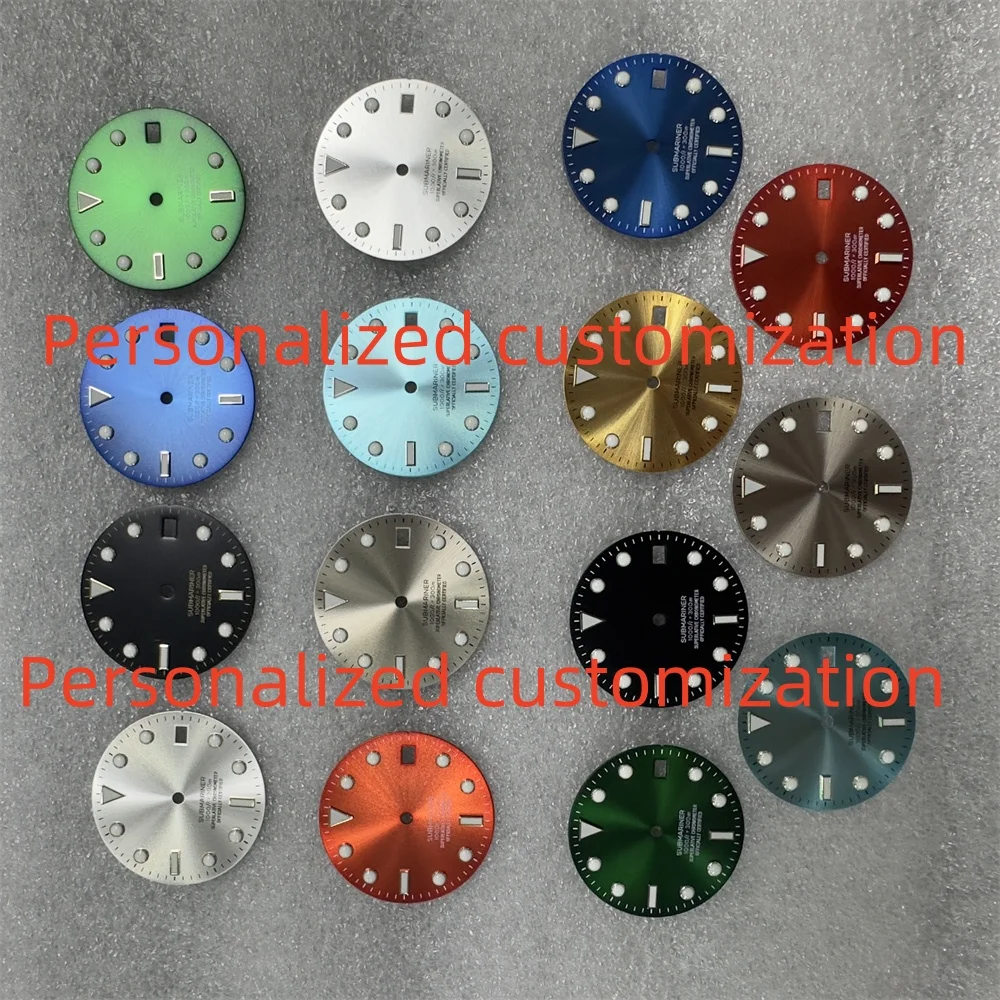 

Men's luxury watch replacement dial 28.5mm green luminous dial for NH35 NH36 movement watch accessories watch repair tools