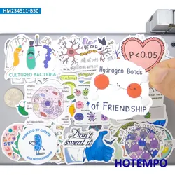 Biology Style Stickers Set, Cute Life Science Graffiti, for Scrapbook Luggage Laptop Car Phone, Funny Sticker Pack, 20/30/50PCS