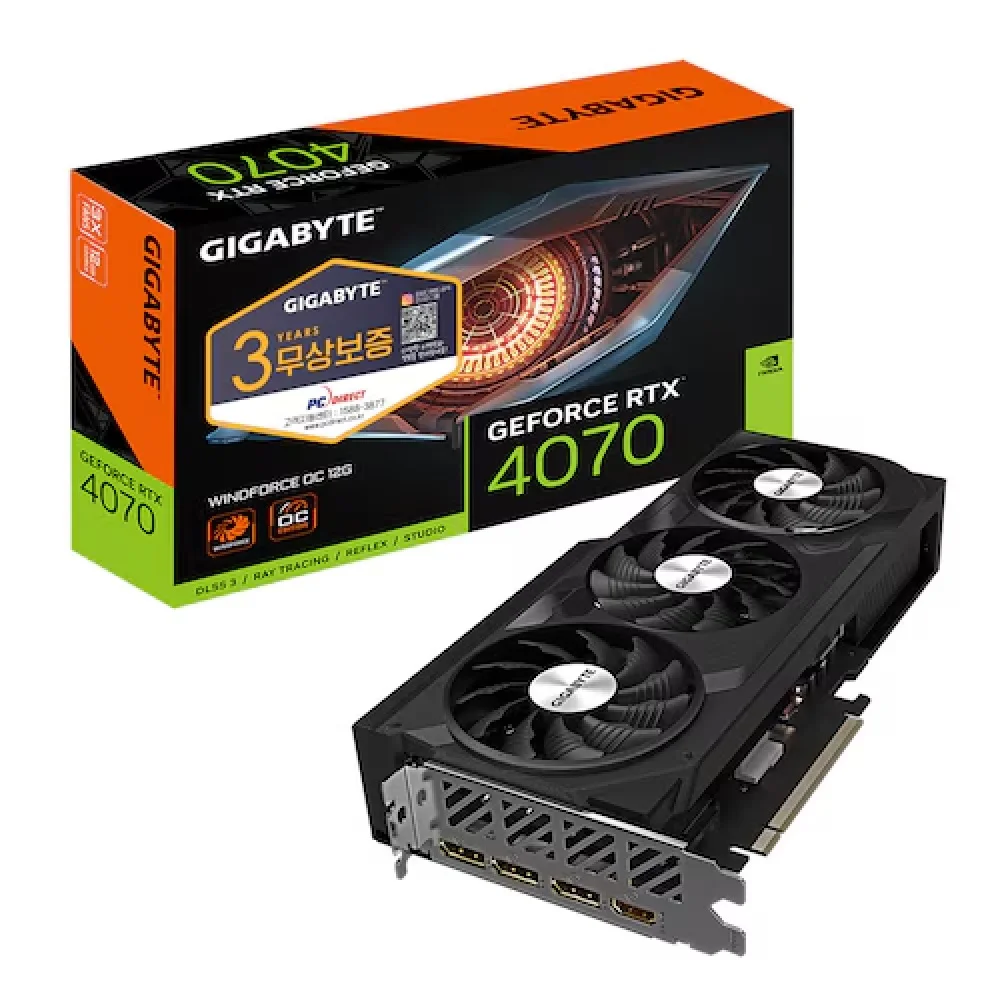 Gigabyte GIGABYTE GeForce RTX 4070 WINDFORCE OC D6X12GB PC DirectVGA Graphics Card Domestic distribution Original