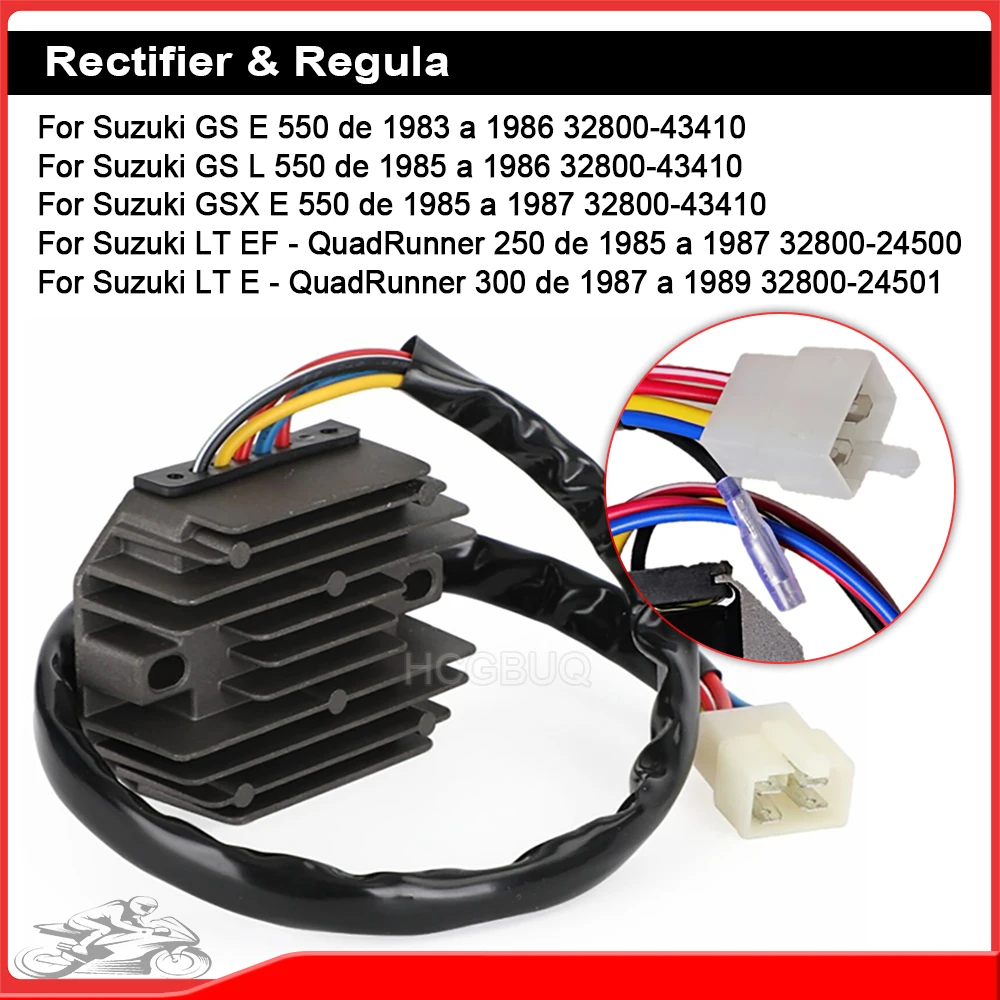 

Moto Voltage Regulator Rectifier For Suzuki GS E/L/GSX E 550 32800-43410 QuadRunner LT EF 250 32800-24500 LT E 300 32800-24501