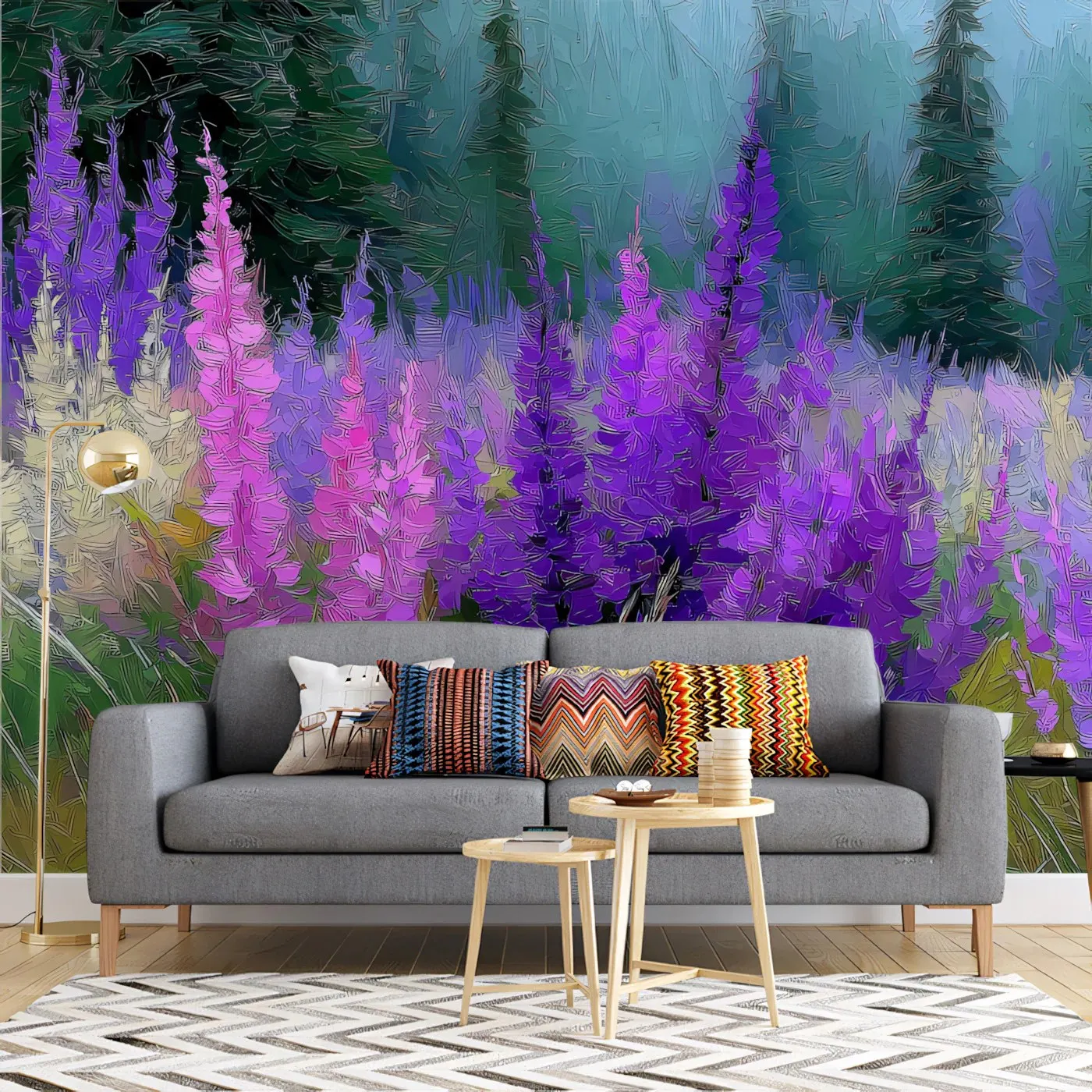 Floral Wallpaper Wall Decor Self-Adhesive Peel and Stick