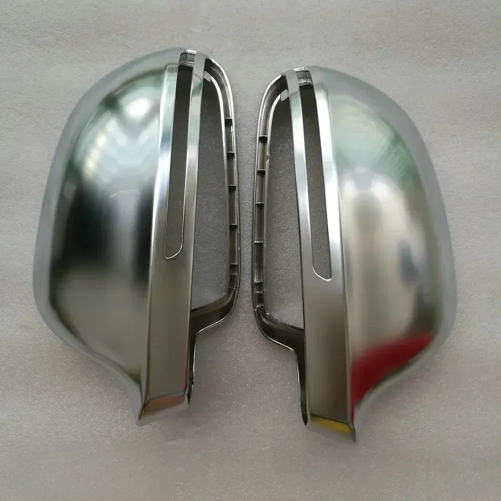 2 szt. Srebrne nakładki na lusterka boczne do Audi A6 C6 4F A4 A5 B8 8K Q3 SQ3 A8 D3 S4 S5 S6 S8 2008 2014 2015 Matowe chromowane A3 8P — 2
