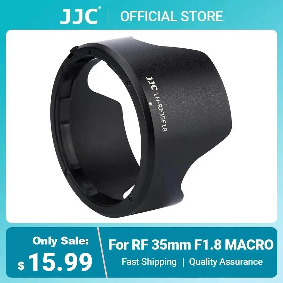 Canon EOS R10 RF35mm F1.8 MACRO (ジャンク品) JJC Omkeerbare RF 35mm Zonnekap Compatibel met Canon RF 35mm F1.8