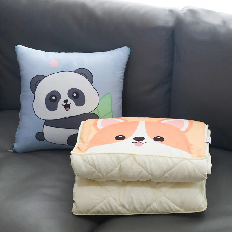 Adorable Soft 2-in-1 Panda Animal Pillow Blanket Perfect for Kids