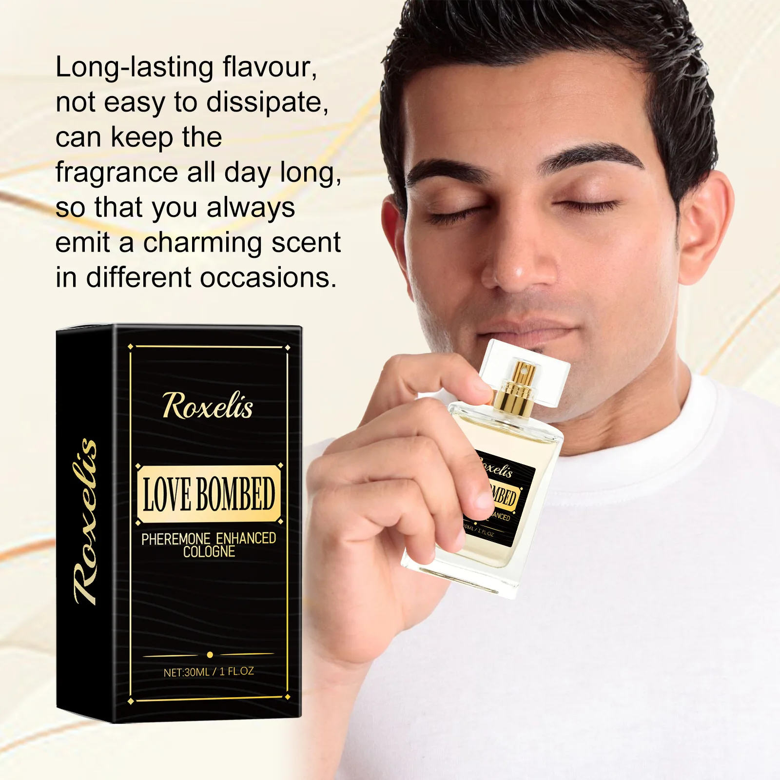 Roxelis 30/50ml Lasting Pheromone Perfume Men Cologne Series Fragrance Business Gentleman Charm Flirting Scent Dating Perfume