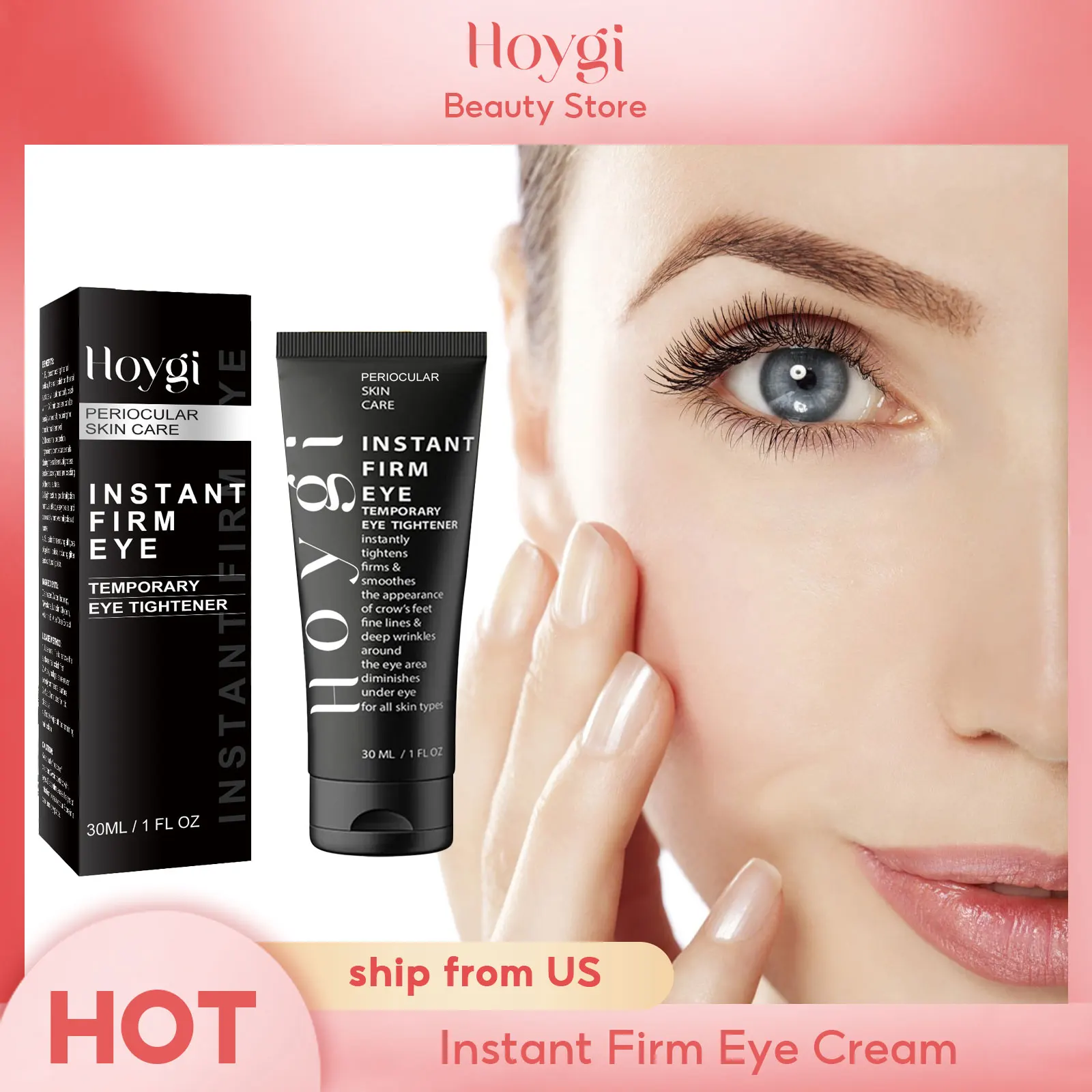 Instant Firm Eye Cream Periocular Skin Care Fade Fine Lines Bags Black Rim Moisturizing 30ml Temporary Eye Tightener