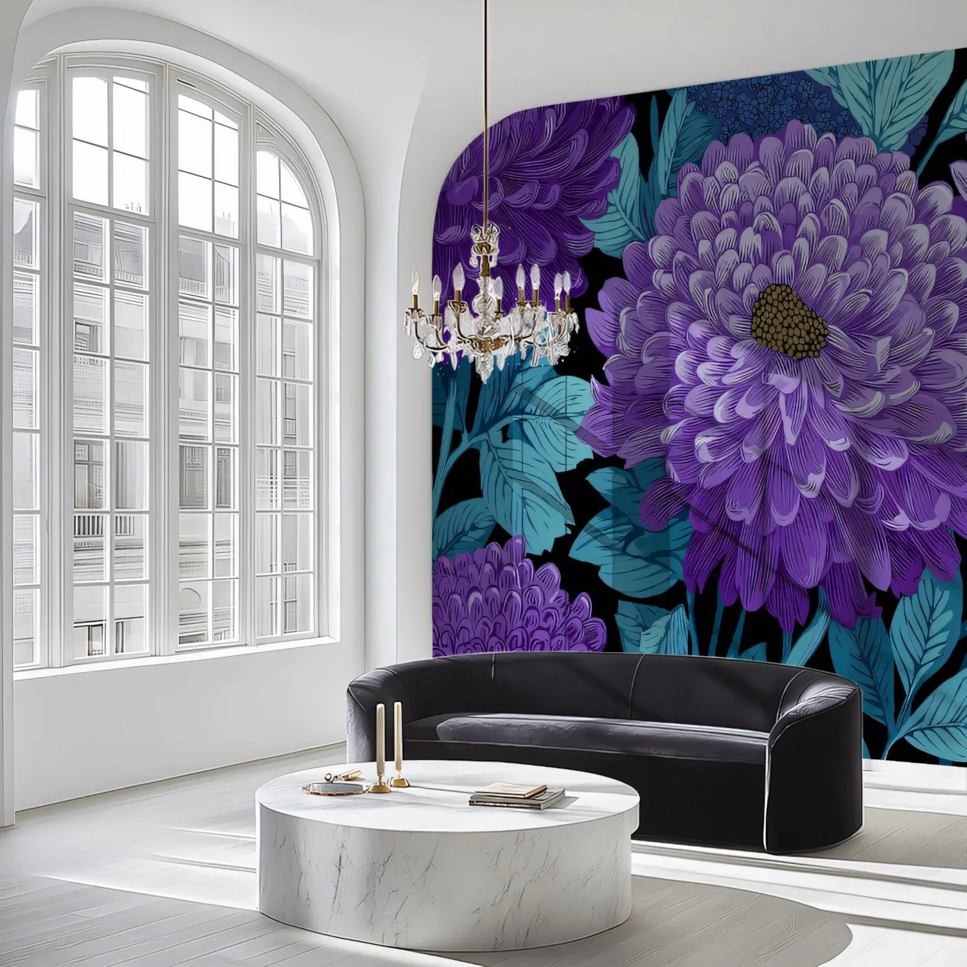 Floral Wallpaper for Bedroom Removable Wall Sticker