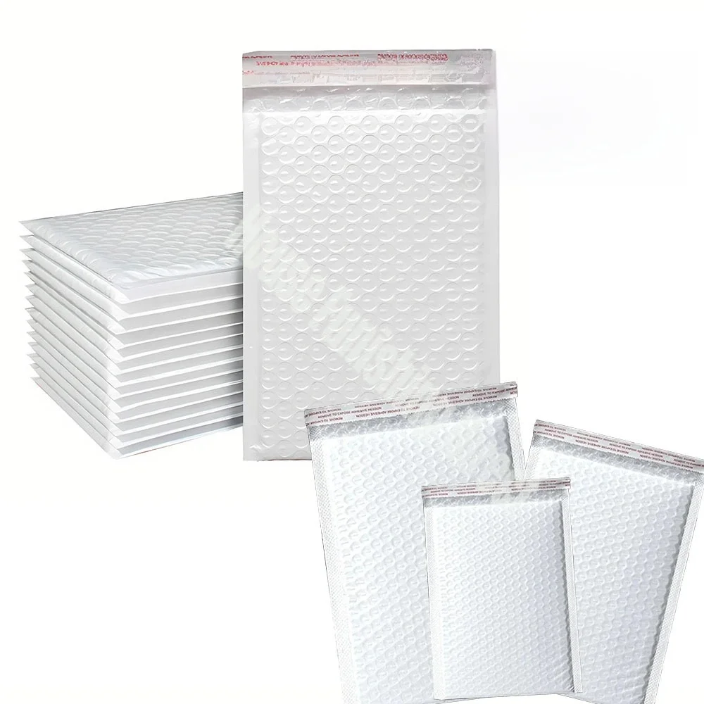 10-100 pièces enveloppes à bulles en gros enveloppe rembourrée blanche pour l'emballage d'expédition cadeau sacs d'expédition auto-scellants enveloppe à bulles