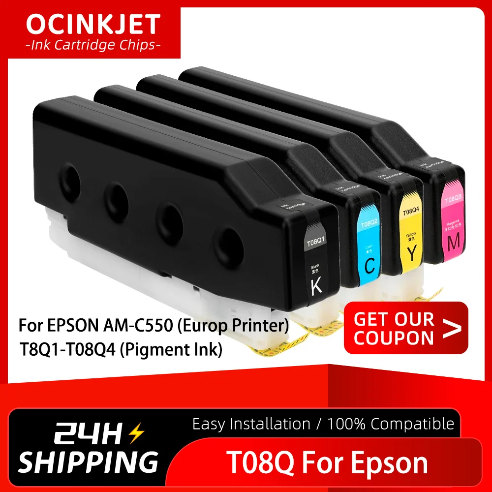 

Для EPSON T08Q1 T08Q4 картридж с полным пигментом для Epson AM-C550 чернильный бак для принтера 750 мл и 400 мл