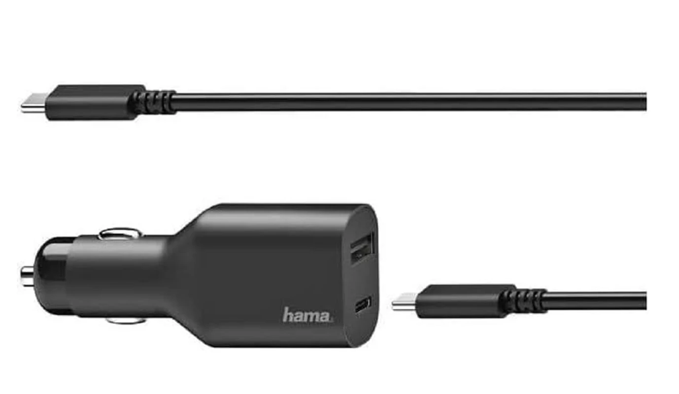 Hama | USB C car charger (Universal USB C Power supply, Power supply for laptop Power Delivery, 5 - 20 V/70 W) Black