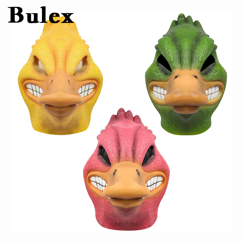 

Bulex Halloween Masquerade Latex Funny Angry Duck Costume Party Cosplay Animal Decorative Mask Party Cosplay Props Nice Gift