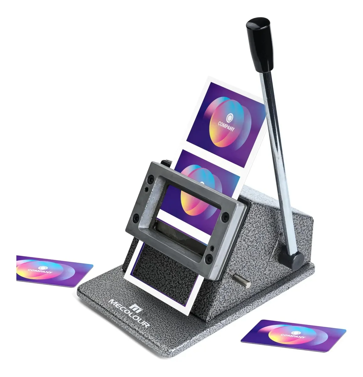 Cortador Manual para Tarjetas de PVC y Crachás 86x54mm, Máquina de Corte Mecolour para Crachás, Corte Recto Preciso