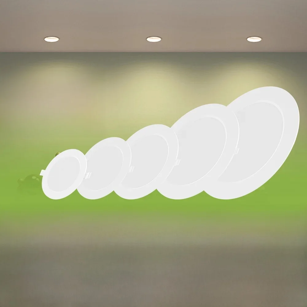 LED Downlight Recessed Round Ceiling Lamp Indoor Spot Lights 5W 10W 15W 20W 25W Home Living Room Bedroom 6000K Cold White AC220V