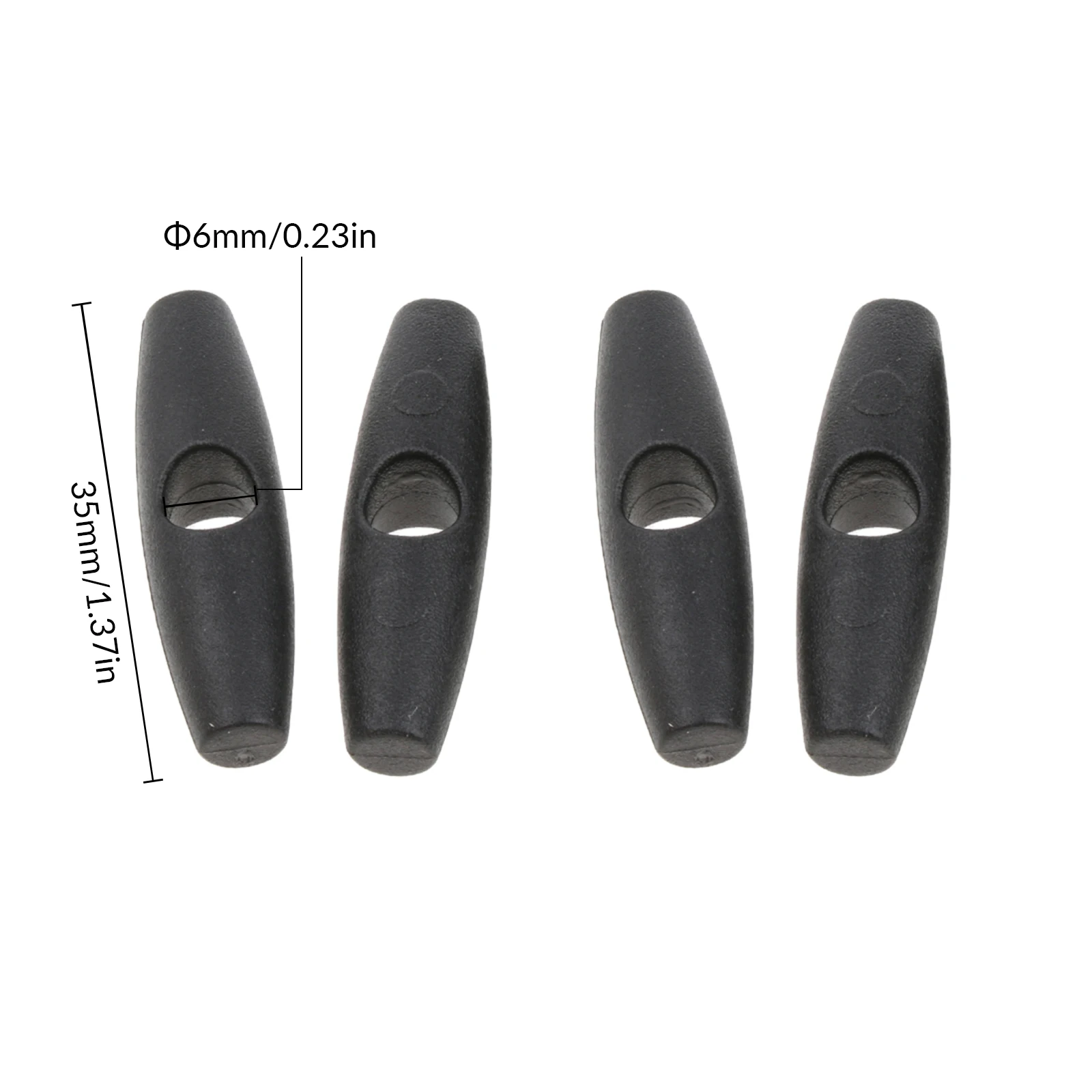 4pcs Camping Tent Door Curtain Clip Tie Up Roll Up Fasten Oval Buckle Toggle Stopper - view 6
