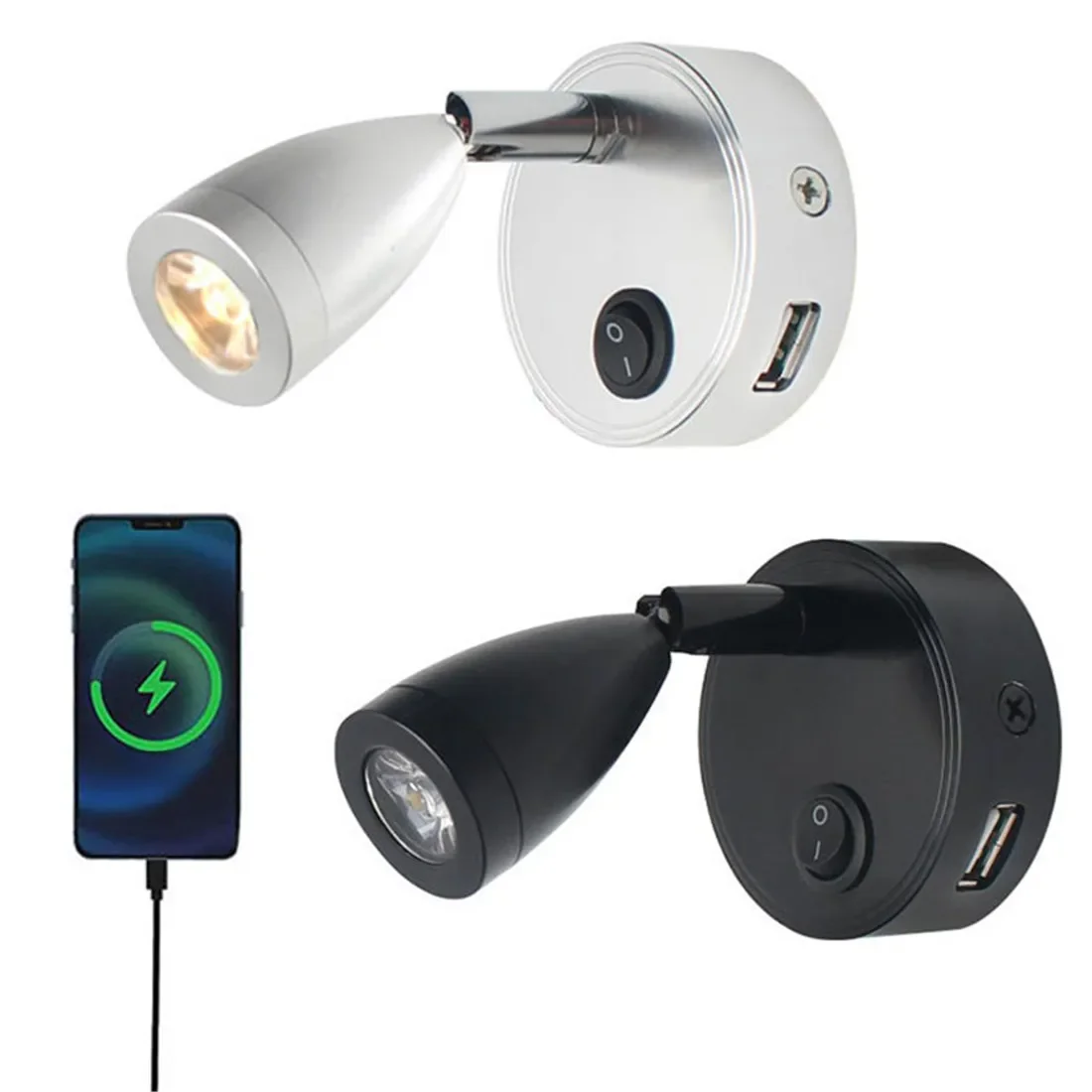 GY LED Reading Light 2W Black 3