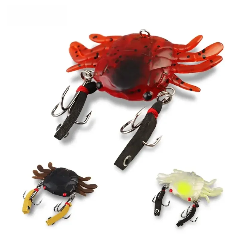 TAIYU-Appât souple en silicone pour la pêche au crabe bionique, faux appâts pour la pêche au calmar et au poulpe, leurres à tête plombée, matériel de pêche en mer, 6g, 13g