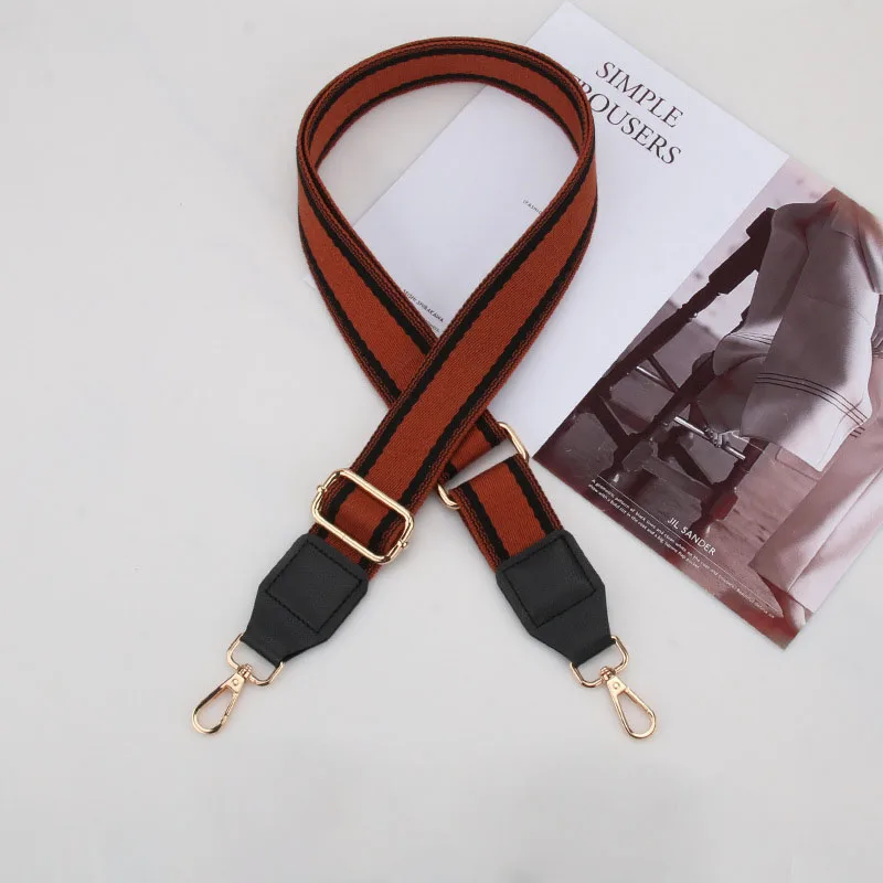 Shoulder Bag Strap Handle Crossbody Canvas Solid Color Leather Stripe Belt Bag Replacement Adjustable DIY Part Decorative Straps