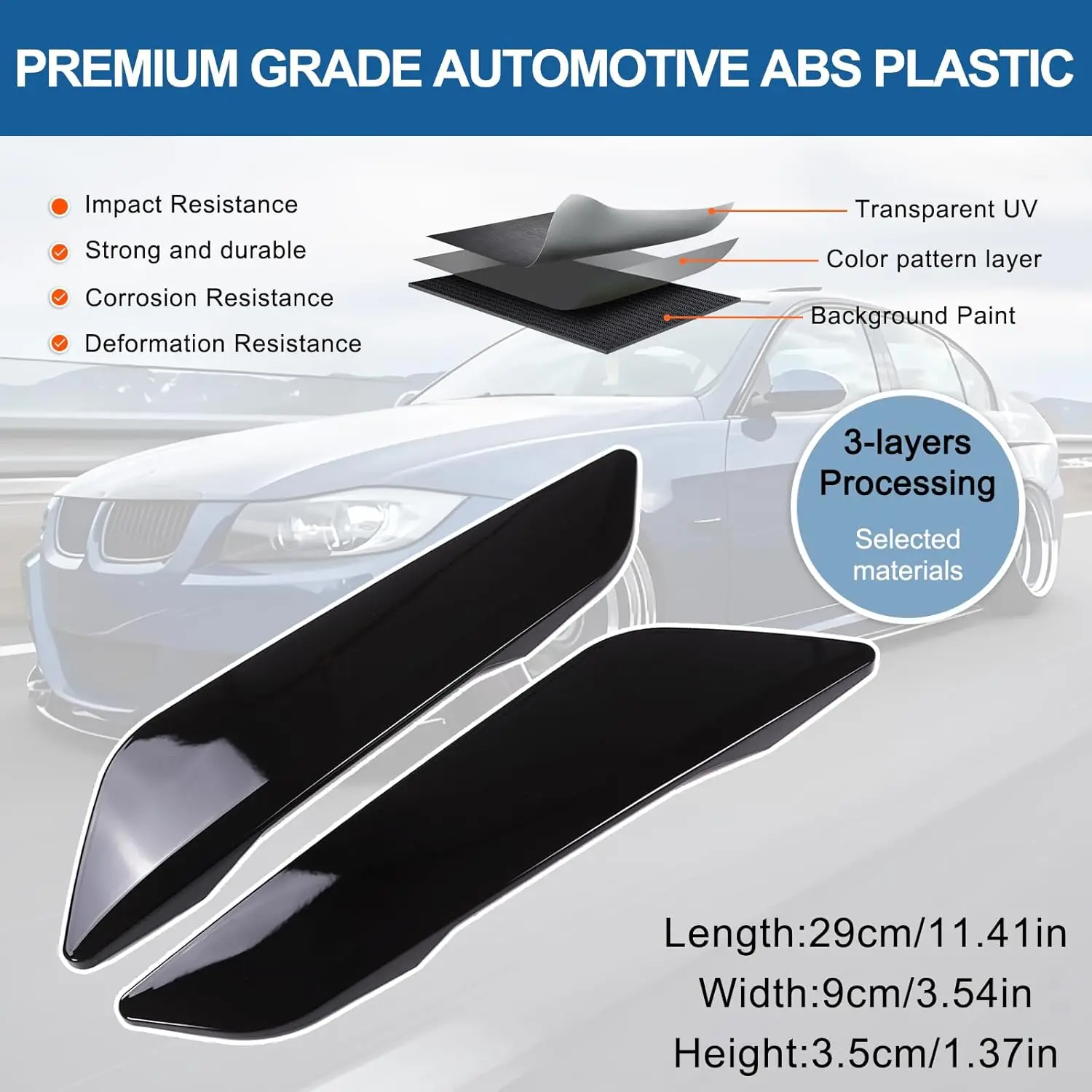 ألياف الكربون سيارة الجبهة الحاجز غطاء منفذ تنفيس الهواء لسيارات BMW G30 G31 G38 5 سلسلة 2017-2023 اكسسوارات التصميم