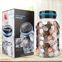 Digital Counting Piggy Bank Powered by 2 batteries (not included) All US coin piggy bank - Eco-friendly personal coin counter