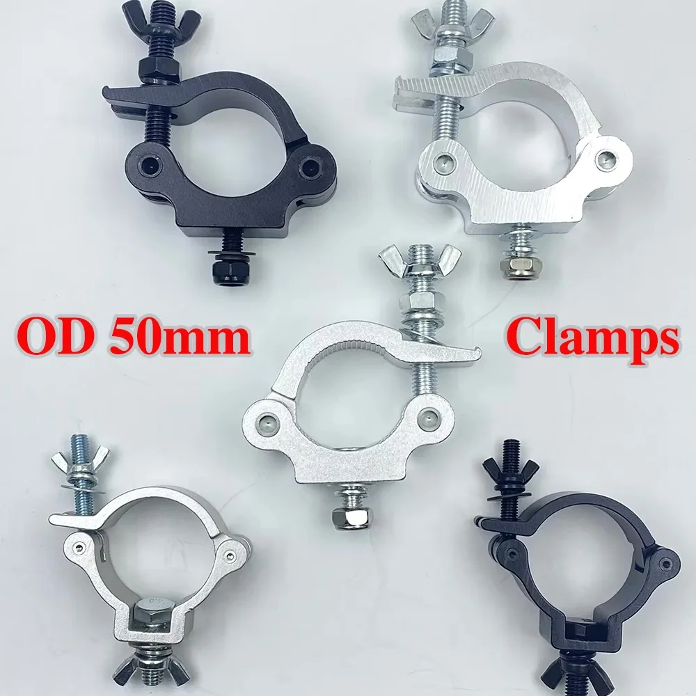 Truss Clamp Half Semi Coupler Aluminum Clamps O‑Hook Fits 40‑50mm 48‑51mm OD Pipe Tube Stage Lighting Rigging Scaffold Hanger