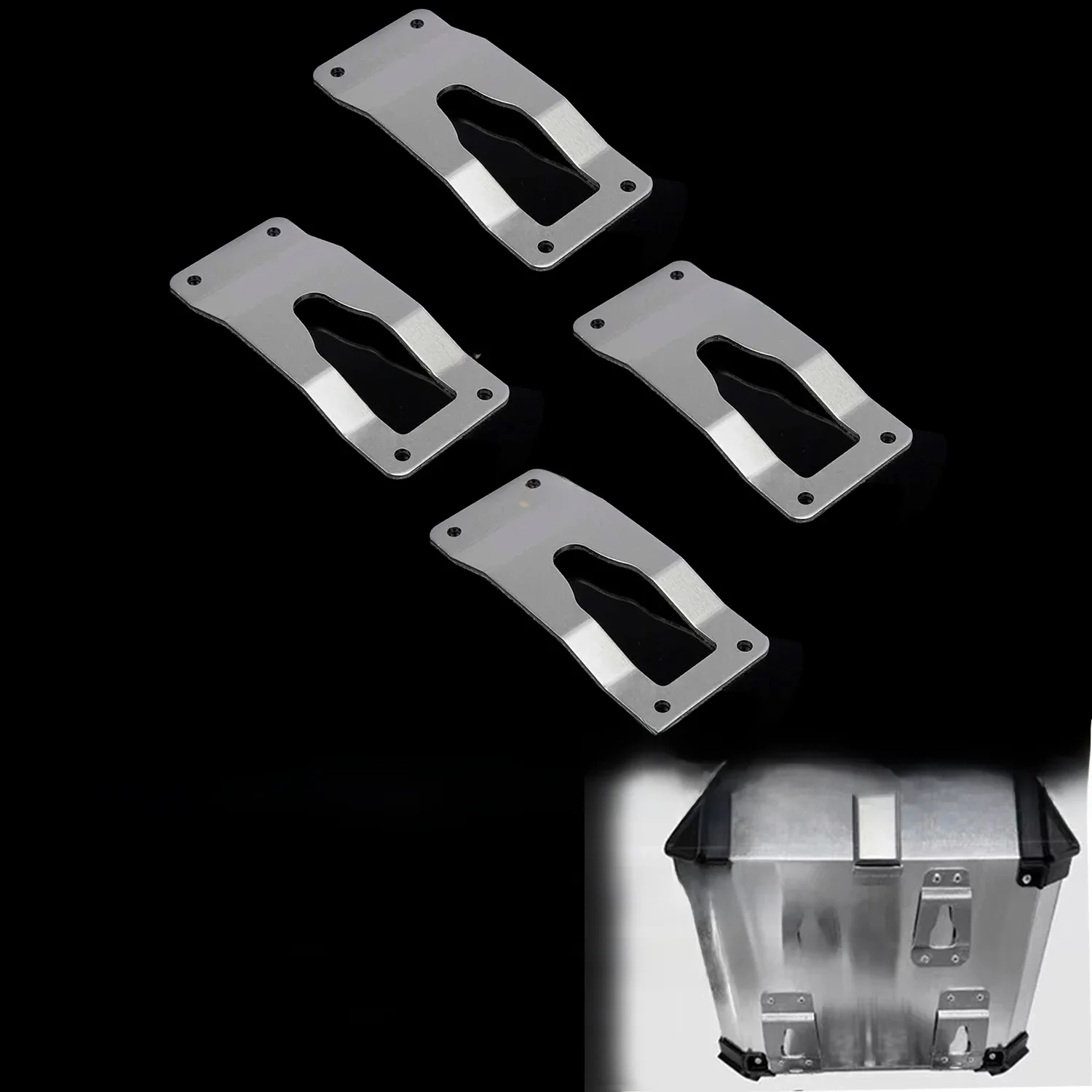 Plaque de Base universelle pour boîtier supérieur de moto, fente de montage à dégagement rapide, boîte latérale arrière, coffre arrière, mallette à bagages, pièces d'installation