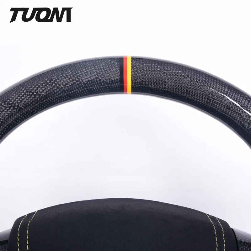 Suede Forged Carbon Fiber LED Steering Wheel For Volkswagen VW Golf Golf 7 5 6 8 R GTI MK7 MK5 MK6 MK2 Passat B6 GTD Variant