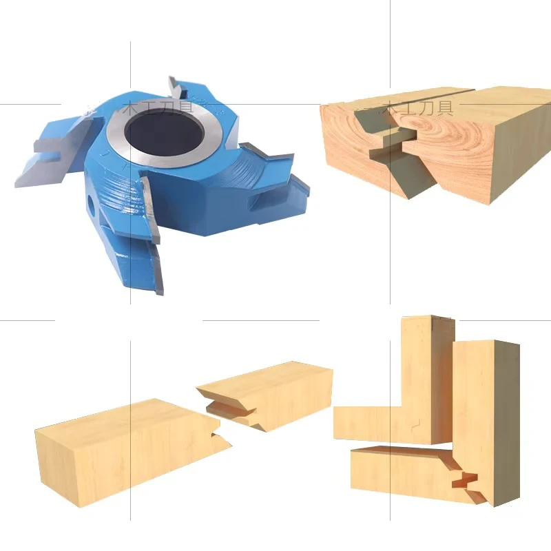 45 Degree Jointer Cutter Alloy Woodworking Cutter Mortise Knife 90 Splicing Forming Cutter