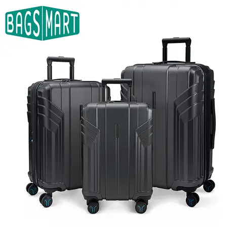 BAGSMART 3PCS 수하물 세트 TSA 잠금 하드 쉘 스피너 가방 경량 내구성 가족 여행 수하물 20 24 28 인치