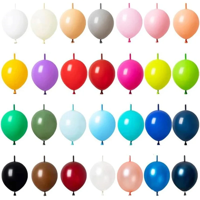 50/30/10 Stück Verbindungsballon-Verbindungsballons, 6/12 Zoll, metallische Chrom-Latexballons für Geburtstag, Weihnachten, Hochzeit, Party-Dekoration
