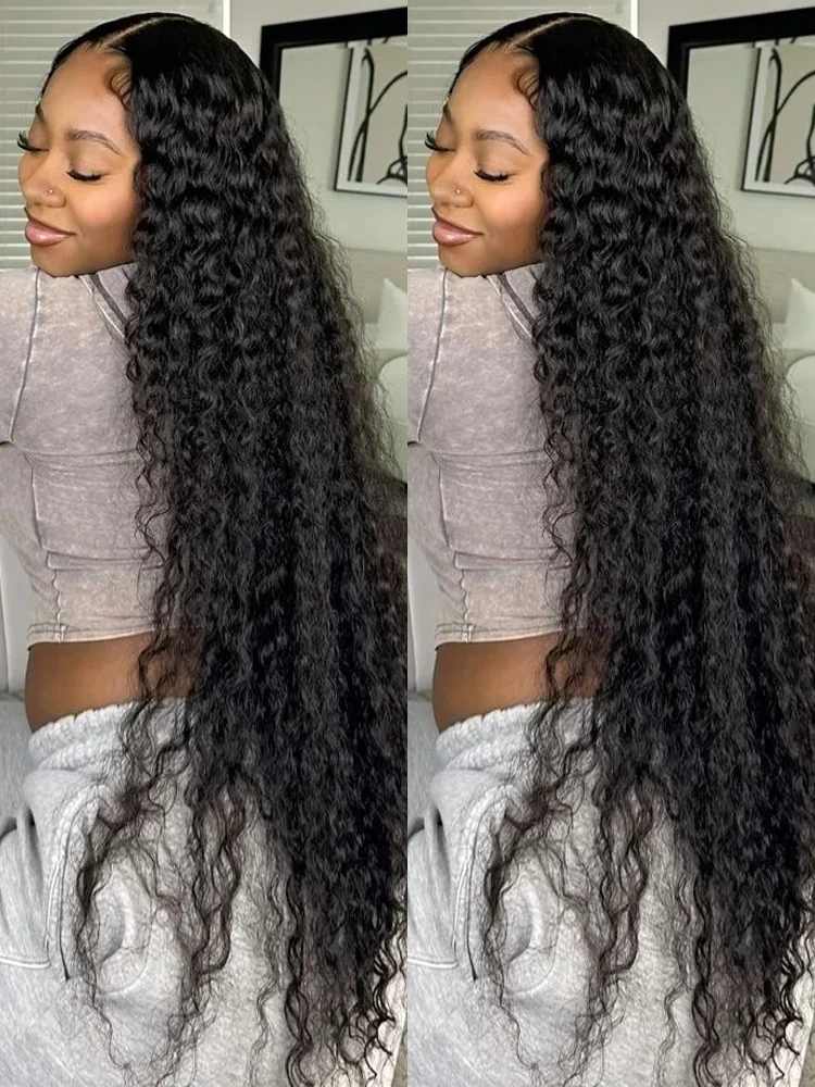 300 Dichtheid Water Wave Menselijk Haar Pruik 30 40 inch Lijmloze Diepe Golf 13x6 Hd Krullend Kant Voor Menselijk Haar Pruiken Op Uitverkoop - afbeelding 2