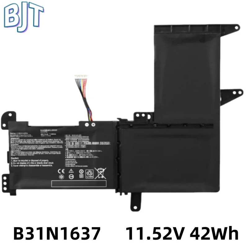 

New B31N1637 Laptop Battery 11.52V 42Wh For ASUS VivoBook S15 S510UA S510UQ S510UR S510UN Series Notebook C31N1637 B31Bi9H New