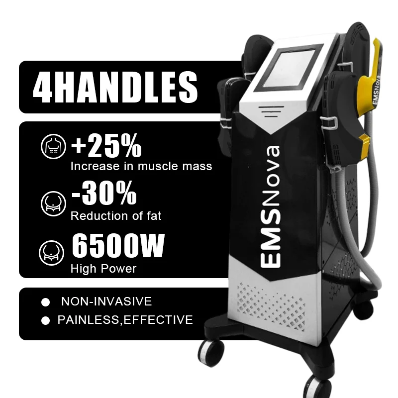 EMSNOVA Professional 6500W EMS Body Sculpt Machine HiEMT Muscle Stimulation Weight Loss Slimming Device for Fitness And Wellness