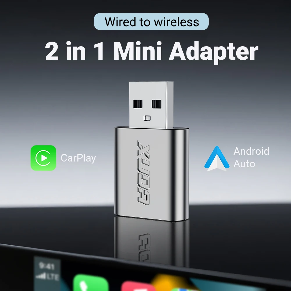 محول CarPlay & Android Auto اللاسلكي 2025 - دونجل توصيل وتشغيل USB/Type-C مدمج، يحول سلكيًا إلى لاسلكيًا، زمن انتقال منخفض #2