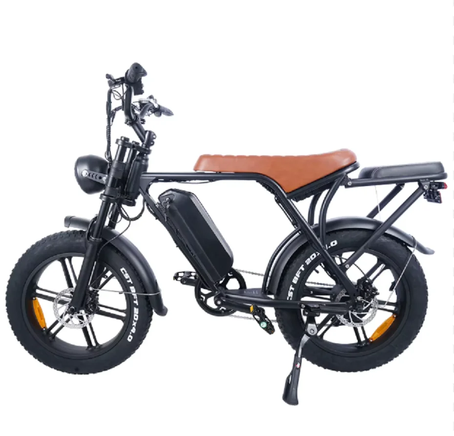 

Новое поступление 2025, ретро электронный велосипед OUXI V8, два сиденья, два батареи, электровелосипед/Fat_bike Off Road