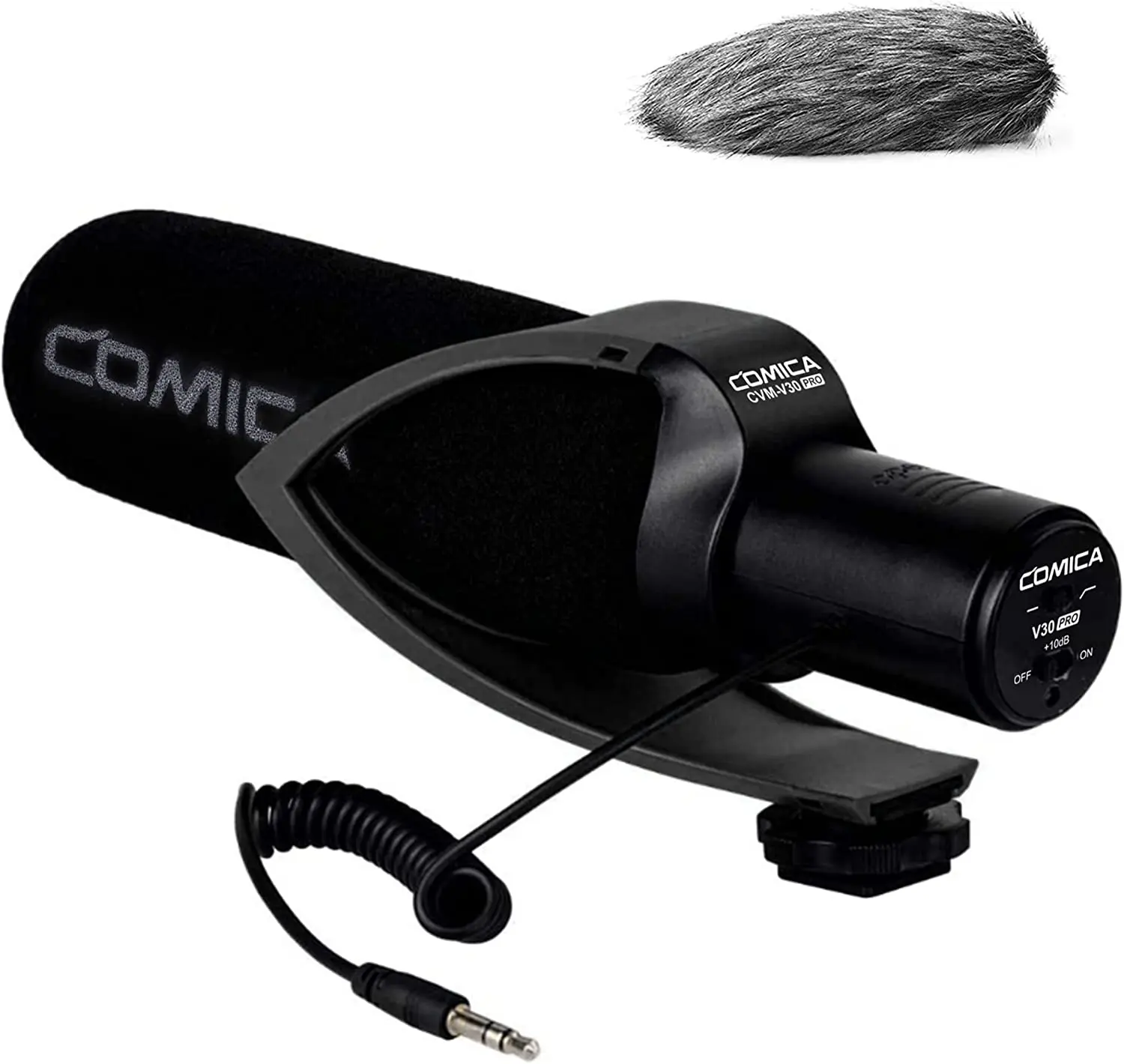 COMICA CVM-V30 PRO Camera Microphone Super-Cardioid Condenser Shotgun Microphone for Canon Nikon Sony Panasonic DSLR Camera
