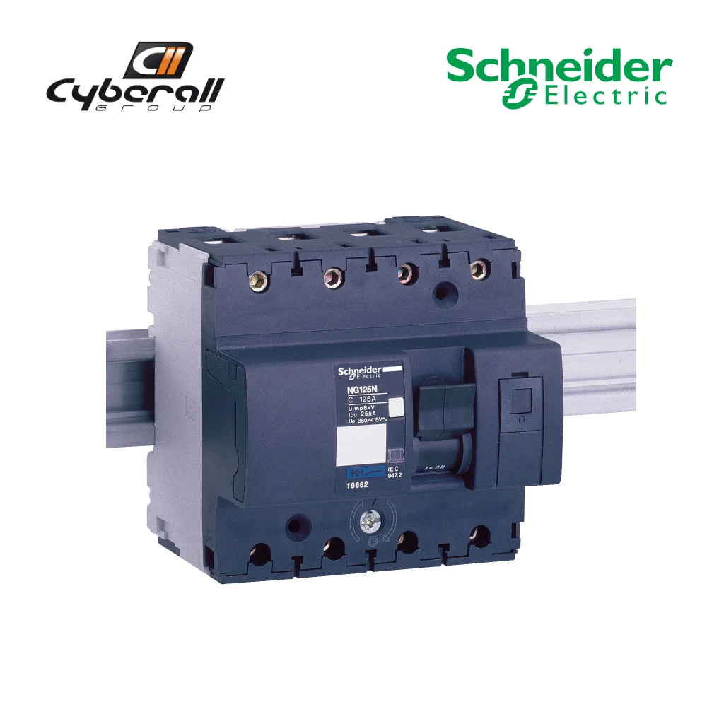 Schneider Electric-Cyberall-miniature automatic switch block Vigi range Acti9 NG125N 4 poles 63A curve C 25kA reference: 18656