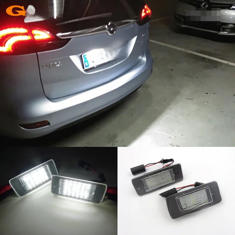 Do Opel Zafira Tourer C P12 2011-2016 Pre Facelift Ultra Bright Smd Led License Plate Lamp Light No Error Akcesoria samochodowe — zdjęcie 2