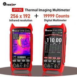 TOOLTOP ET15S 256*192 Thermal Imaging Multilingual Thermal Camera  Multimeter 19999 Counts PC Data Storage Car PCB Repair Tools