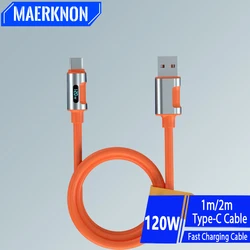 120W USB A to USB C Cable Fast Charging USB C Charger Data Cable Wire Cord For Huawei Honor Xiaomi Samsung Quick Charge3.0 Cable