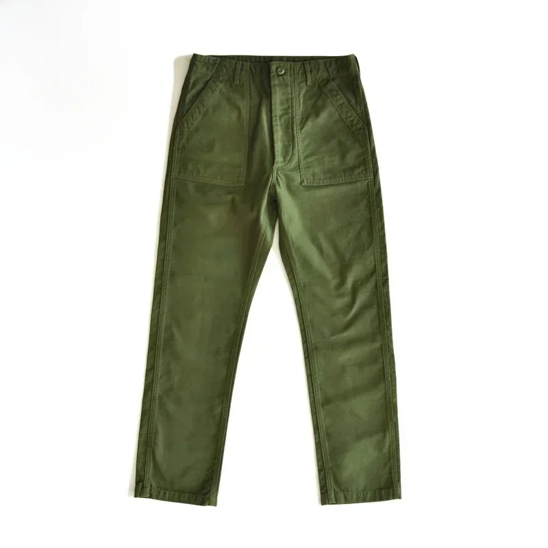SauceZhan OG107 Utility Fatigue Pants Militärhose Classic Cargo Olive Herren-Bäckerhose aus Satin-Baumwolle mit gerader Passform