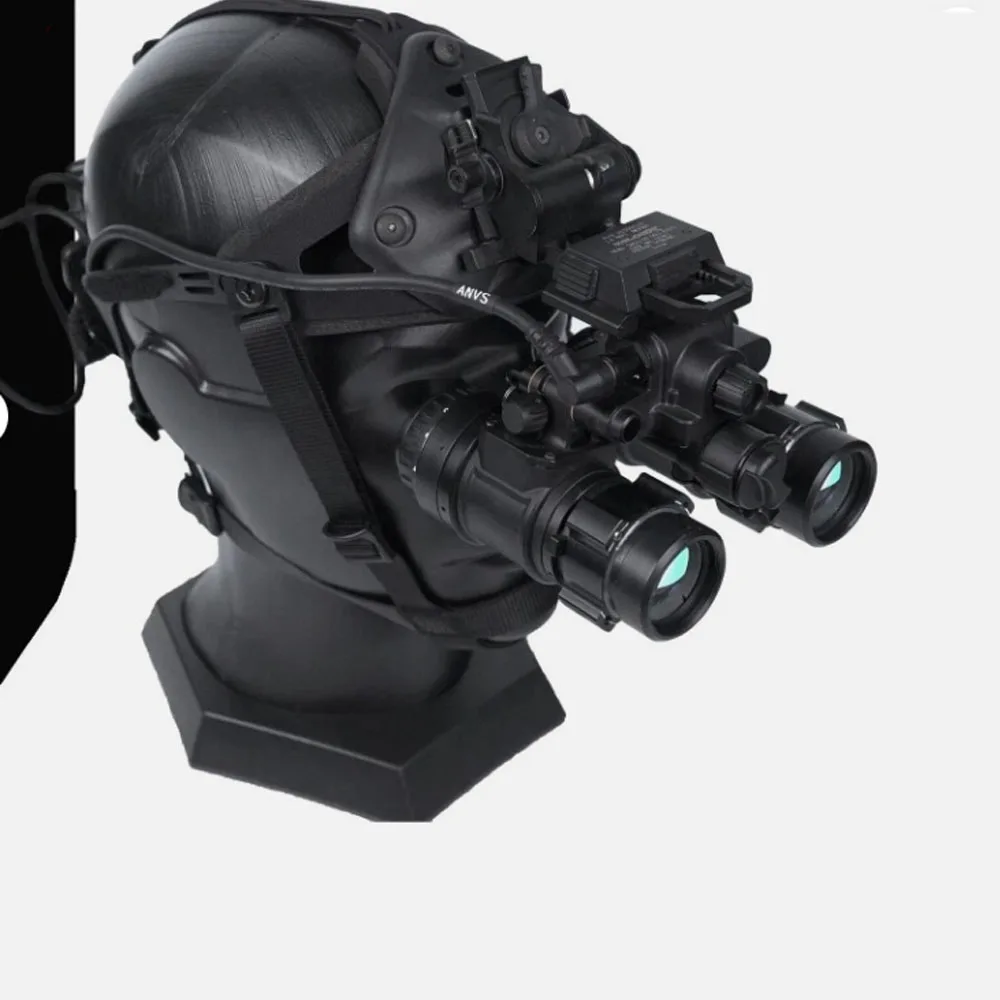 إطار للرؤية الليلية بإطار فولاذي، دعامة تلسكوب مثبتة على الرأس مع حقيبة بطارية تثبيت NVG لمعدات إطلاق كرات الطلاء Airsoft #3
